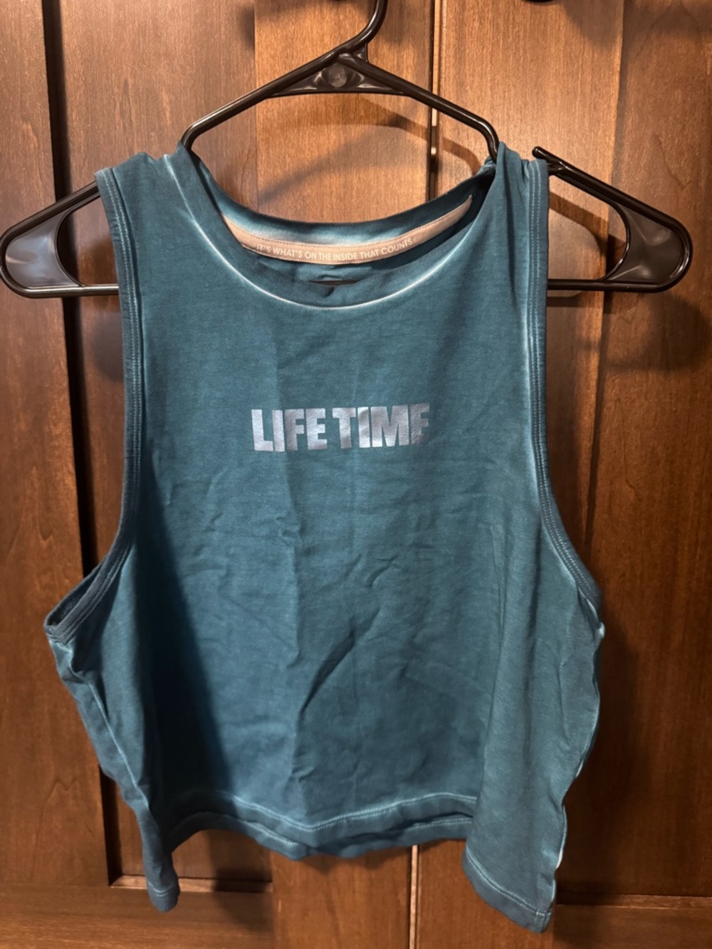LIFETIME Women's Teal Crop Tank Top